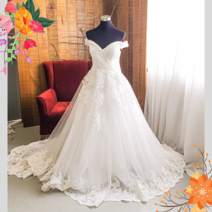 601WL06 BR Plus Off Shoulder Princess b Plus Size Wedding Dress Malaysia,
