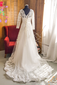 68XNWL02 XN Plus Cape Sleeves Trumpet b Plus Size Bride Malaysia Dress Rental,