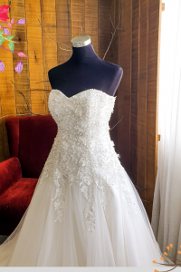 71XNWL01 Plus Illusion Neck Fit and Flare A line e Plus Size Bridal Gown Custom Make Malaysia,