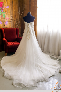 71XNWL01 Plus Illusion Neck Fit and Flare A line c Plus Size Bridal Gown Custom Make Malaysia,