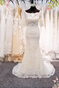 909BY05W03 Fara Cape Sleeves off shoulder full lace trumpet 2 Romantic wedding dress Malaysia, Church Wedding Malaysia, Long Sleeves Bridal Dress Malaysia Rental,